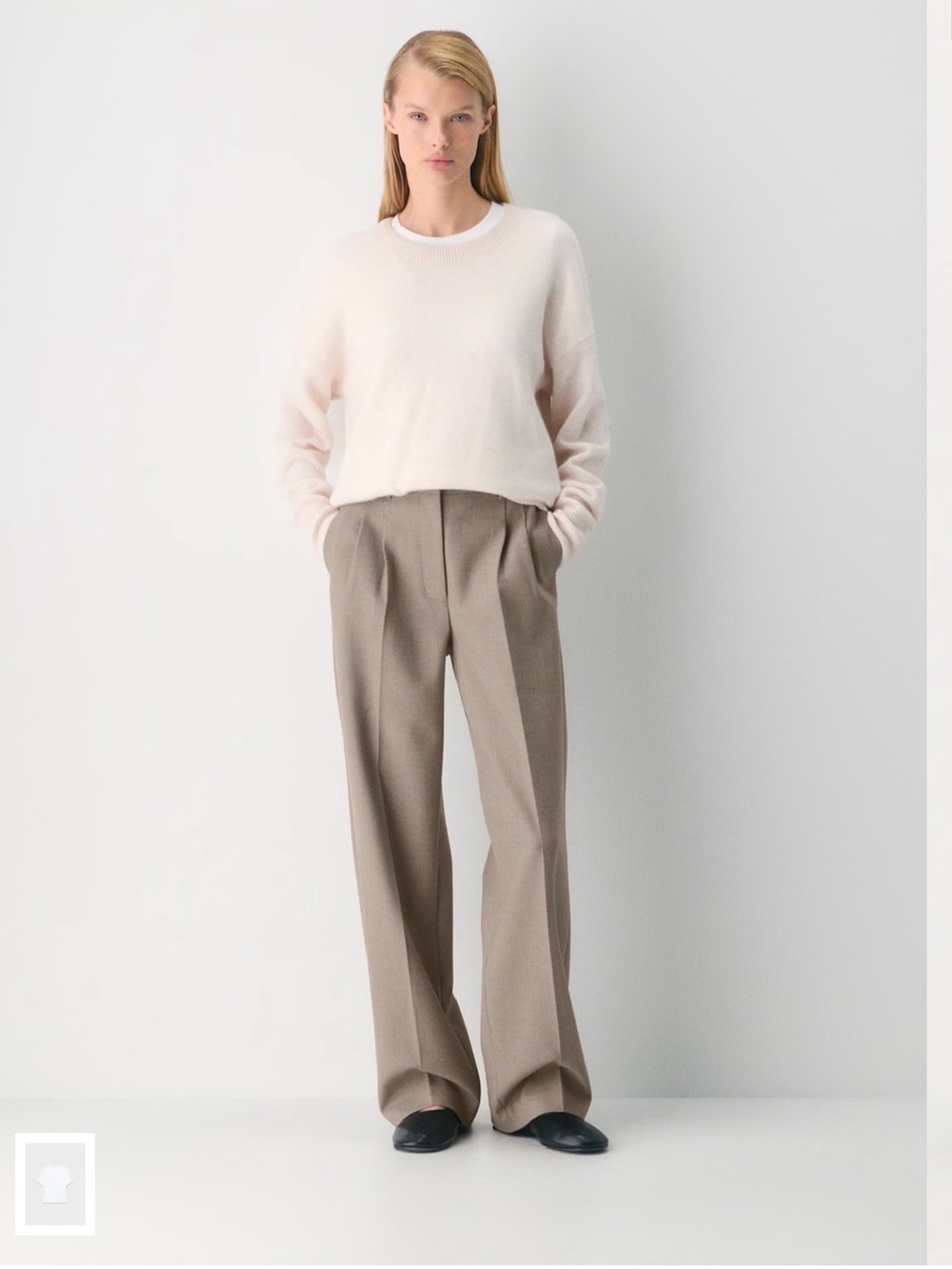 Aritzia The Effortless Pant in Taupe